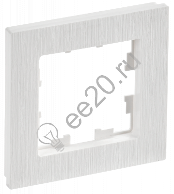 Рамка 1-м BRITE белый рифленый IEK BR-M12-51-K01