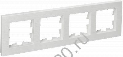 Рамка 4-м BRITE белый рифленый IEK BR-M42-51-K01