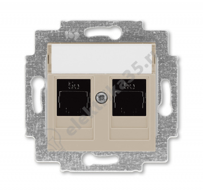 Розетка комп. Levit 2хRJ45 кат. 5e кофе макиато ABB 2CHH295118A6018