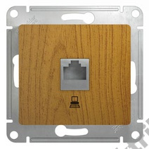 Мех-м розетки комп. GLOSSA RJ45 дуб SchE GSL000581K