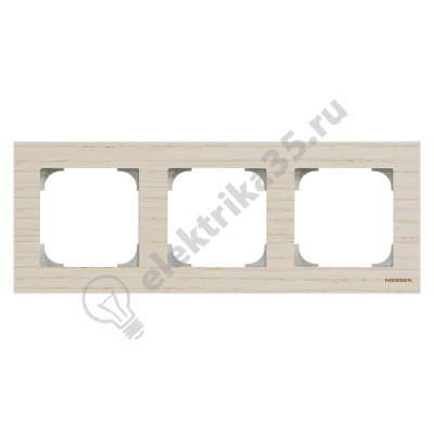 Рамка 3-м Sky дерево белый ясень ABB 2CLA857300A2001