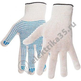 Перчатки х/б с ПВХ Люкс 62г