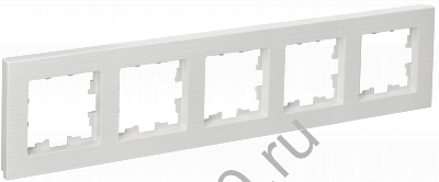 Рамка 5-м BRITE белый рифленый IEK BR-M52-51-K01