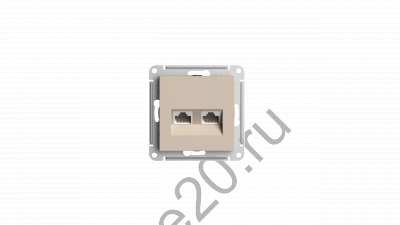 Мех-м розетки комп. 2-м ATLAS 2*RJ45 песочный SchE ATN001285