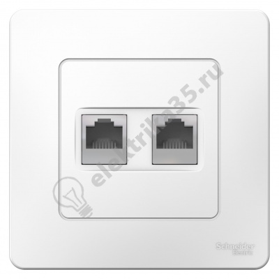 Розетка комп. 2-м СП BLANCA RJ45 бел. SchE BLNIS045451