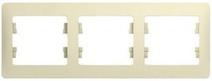 Рамка 3-м GLOSSA гориз., молоч. SchE GSL000903