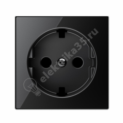 Накладка для розетки SCHUKO с плоской поверхностью SKY стекло черн. ABB 2CLA858890A2501