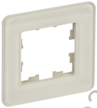 Рамка 1-м BRITE стекло песчаный матовый скругл. углы IEK BR-M12-G-41-K98