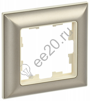 Рамка 1-м BRITE беж./шампань IEK BR-M12-12-3-K10