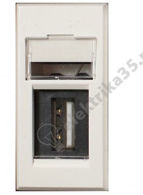 Розетка USB 1мод. Avanti "Белое облако" тип А-А модульная DKC 4400401