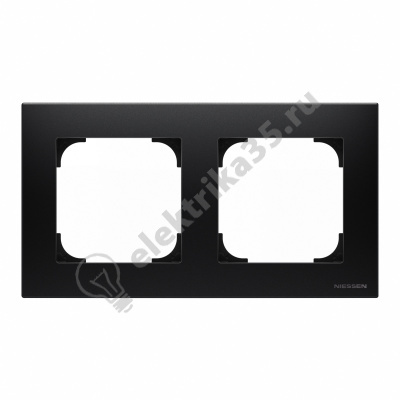 Рамка 2-м Sky черн. бархат ABB 2CLA857200A1501