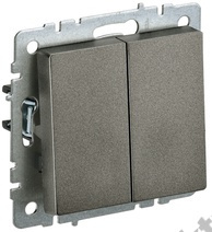 Мех-м выкл. 2-кл. BRITE проходной темн.бронза IEK BR-V22-0-10-K45 