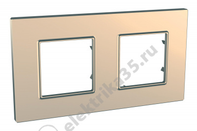 Рамка 2-м Unica quadro медь SchE MGU6.704.56