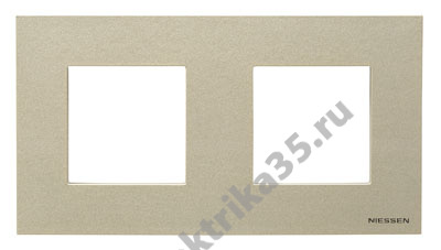 Рамка 3-м 6мод. Zenit шампань ABB 2CLA227300N1901