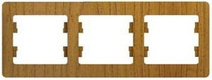Рамка 3-м GLOSSA гориз., дуб SchE GSL000503