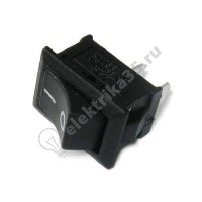 Выключатель  250V 6А черный Mini прям-к Rexant 36-2130