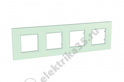 Рамка 4-м Unica quadro стекло мат. SchE MGU2.708.17
