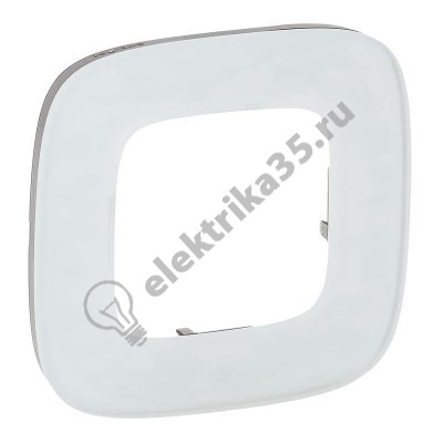 Рамка 1-м белое стекло Valena Allure Leg 755541