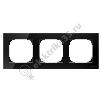 Рамка 3-м Sky стекло черн. ABB 2CLA857300A3101