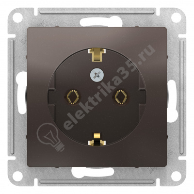 Мех-м розетки 1-м ATLAS с з/к., мокко SchE ATN000643