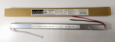 Блок питания для св/д лент 12V  60W IP20 (интерьерный)  Ecola (B2T060ESB)