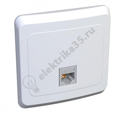 Розетка компьютерная RJ45 ЭТЮД белая SchE KOMC-001B