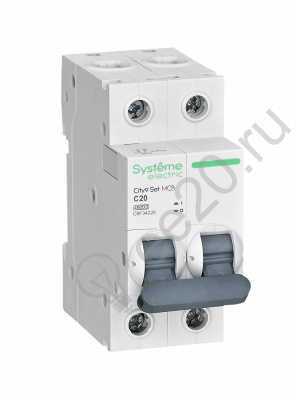 Выключатель автоматический 2п C 20А  4.5кА City9 Set SE C9F34220
