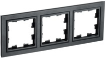 Рамка 3-м BRITE черный IEK BR-M32-K02