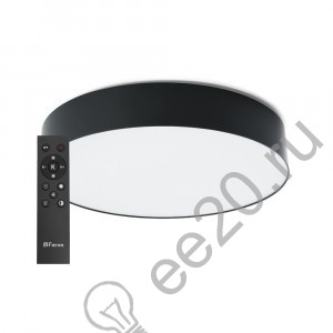 Светильник LED накладной 60W 220V круг черный управление пульт FERON (48066)  