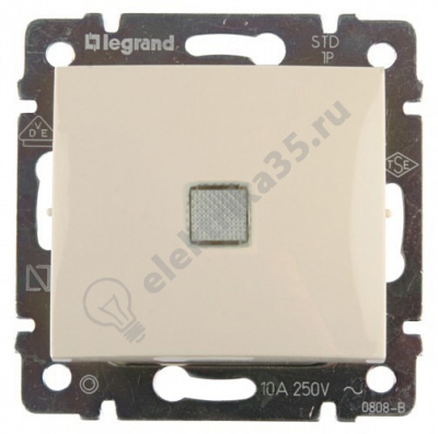 Механизм выключателя 1-кл. Valena с подсв., сл. кость Leg 774310
