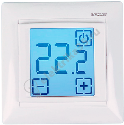 Терморегулятор сенсорный RX-419B, белый, совместим с Legrand серии Valena Rexant 51-0584