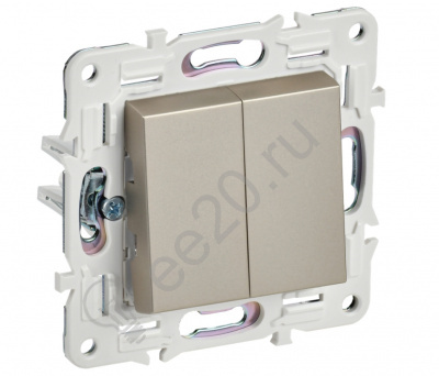 Мех-м выкл. 2-кл. SKANDY шампань IEK SK-V20-0-10-K37