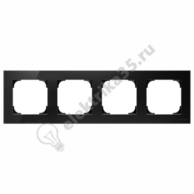 Рамка 4-м Sky стекло черн. ABB 2CLA857400A3101
