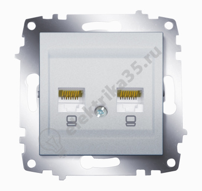Механизм розетки комп. 2-м Cosmo алюм. ABB 619-011000-248