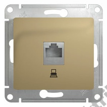 Мех-м розетки комп. GLOSSA RJ45 титан SchE GSL000481K