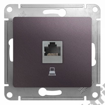 Мех-м розетки комп. GLOSSA RJ45 сирен. туман SchE GSL001481K