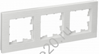 Рамка 3-м BRITE белый рифленый IEK BR-M32-51-K01