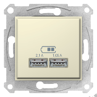 Мех-м розетки USB SEDNA беж. SDN2710247