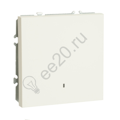 Мех-м выкл 1-кл с индикатором, серия Эмили, белый фарфор, Stekker (RSW10-5101-01)