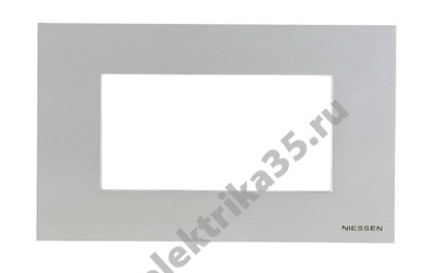 Рамка 4мод. Zenit итал. станд. серебристый ABB 2CLA247400N1301