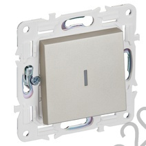 Мех-м выключателя 1-кл. с подс. SKANDY шампань IEK SK-V10-1-10-K37
