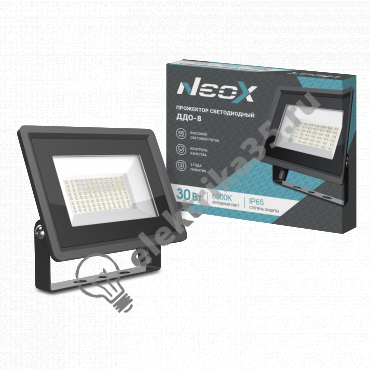 Прожектор Led 30Вт 230В 6500К 3150лм IP65 NEOX 4690612034003 гарантия 3 года