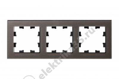 Рамка 3-м ATLASDESIGN NATURE стекло мокко SchE ATN320603