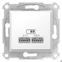 Мех-м розетки USB SEDNA бел. SchE SDN2710221