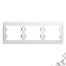 Рамка 3-м GLOSSA гориз., бел. SchE GSL000103