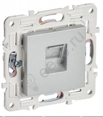 Мех-м розетки RJ45 SKANDY серебряный кат.5E IEK SK-K10-1-K23