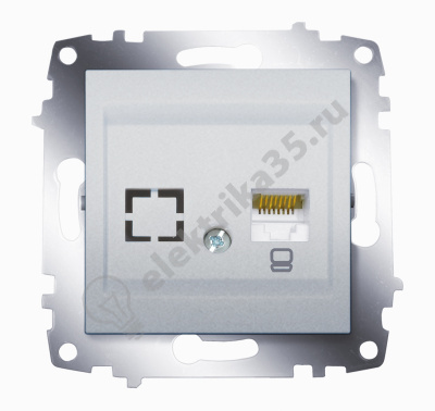 Механизм розетки комп. 1-м Cosmo алюм. ABB 619-011000-247
