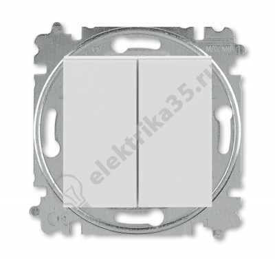 Выключатель 2-кл. Levit сер./бел. ABB 2CHH590545A6016