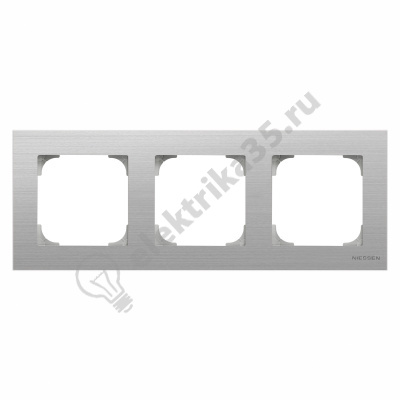 Рамка 3-м Sky нерж. сталь ABB 2CLA857300A1401