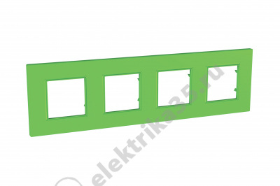 Рамка 4-м Unica quadro киви SchE MGU4.708.28